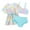 Z5Light Blue, variant on Girls Swimwear 4 Piece Swimsuits Tie Dye Bikini Set Bathing Suits With Mesh Skirt Summer Casual Swimsuit For Girls Size 7 Years-8 Years