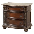 thumbnail image 2 of Glory Furniture Lucca Solid Wood 3-Drawers Bedroom Nightstand in Dark Cherry, 2 of 12