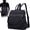 Black, variant on Convertible Backpack Purse for Women Men, Anti-Theft Waterproof Nylon Daypack, Multi-Pocket Shoulder Bag Handbag for Travel Daily Use(Black)
