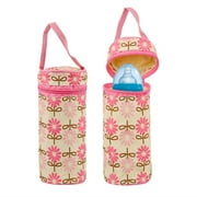 iMounTEK Baby Diaper Tote Stylish Nappy Messenger Insulated Bag 5 Piece Set Large Medium Handbag, Food/Bottle Bag, Pink