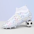 thumbnail image 2 of Zapatos de fútbol profesionales para hombre, botas de fútbol de entrenamiento FG, zapatillas de deporte con picos largos, tacos cómodos para exteriores, hierba transpirable, nuevo, 2 of 4