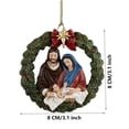 thumbnail image 1 of Christmas Decoration Clearance! Nativity Christmas Tree Decoration Pendant Home Decoration Gift Car Rearview Mirror Flat Pendant Cheap Items Unclaimed Pallets #21, 1 of 1