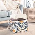 thumbnail image 3 of Yayeee Collapsible Cube Storage Bin with Lid Fabric Closet Decorative Basket with Handles, Orange Art Pattern, 3 of 7