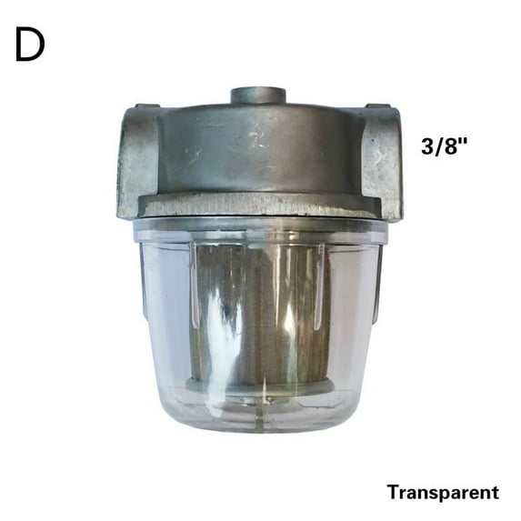 25L/H CX Oil Strainer Filter Full Aluminum Transparent Cup 1/4" 3/8" Small Diesel Fuel Filter Burner and Boiler Accessories