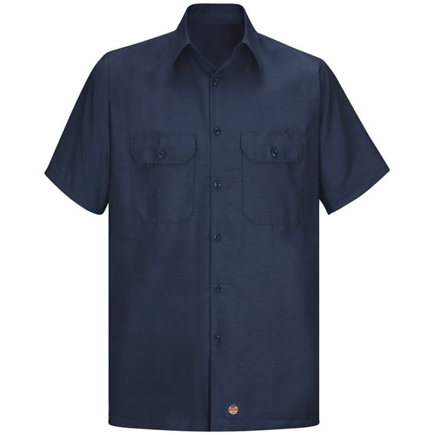 Red Kap - Red Kap® Men's Short Sleeve Solid Ripstop Shirt - Walmart.com ...