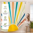 thumbnail image 3 of Cortina de ducha AmazerBath de tela lavable 180 x 180 cm, color amarillo, 3 of 9