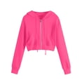 thumbnail image 2 of IROINNID Hoodie Jacket for Women Zip Up Sport Zipper Closure Cropped Jacket Fall Casual Basic Versatile Hoodie Jackets With Pockets,Red, 2 of 6