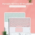 thumbnail image 2 of Amdohai Bluetooth3.0 Wireless Keyboard 78 Keys Rechargeable Keyboard Slim Design Multi-function Shortcut Keys Support Android iOS Windows Yellow, 2 of 6