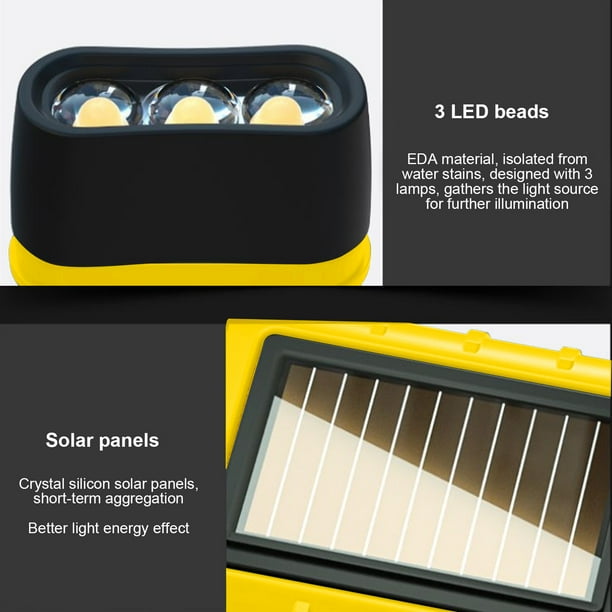 Lumière Solaire de Torche Lampe 33LED, Lampe Solaire Exterieur, Lumiere