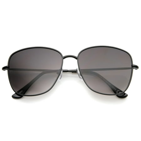 sunglassLA - Contemporary Modern Fashion Full Metal Slim Temple Square Sunglasses - 57mm