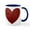 White/Navy Inside, variant on CafePress - Diamond Plate Heart Mug - 11 oz Ceramic Mug - Novelty Coffee Tea Cup