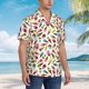 thumbnail image 3 of Balery Ice Cream Popsicles Camisas hawaianas de manga corta para hombre, camisas playeras de corte holgado, camisas de vacaciones con botones,Large, 3 of 7