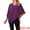 Purple, variant on DARING DIVA Women's Flowy V Neck Chiffon Blouse Asymmetrical Top S Black