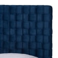 thumbnail image 4 of Baxton Studio Emlyn Glam and Luxe Navy Blue Velvet Fabric Queen Size Panel Bed, 4 of 6