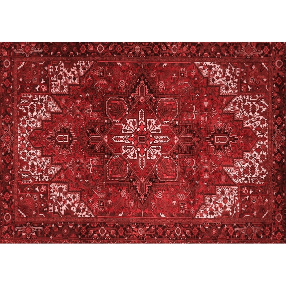 Ahgly Company Indoor Rectangle Persian Red Traditional Area Rugs, 8' x 12'