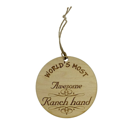 Worlds most Awesome Ranch Hand - Ornament