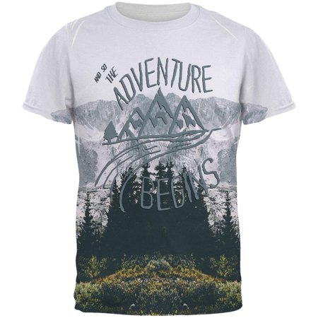 Hiking Mountains So The Adventure Begins All Over Mens T (Best Lightweight Hiking Shirt)