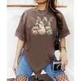 thumbnail image 2 of Ink Printed Image NOT a Quilt Patch - Camo Bunny Trio Easter Graphic Tee Espresso Shirt Adult Medium, 2 of 7