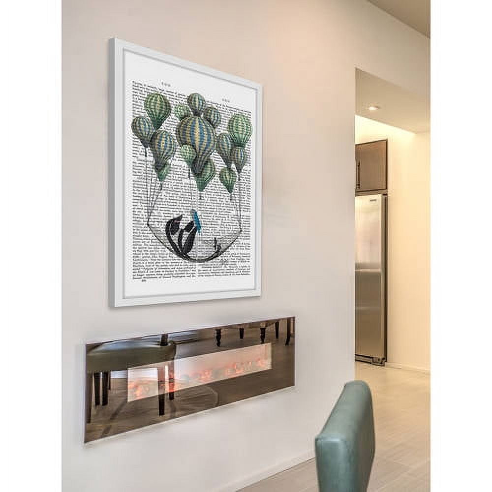 Marmont Hill "Penguin in Hammock" Framed Painting Print