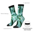 thumbnail image 4 of Rocae Teal Cactus for Adult Socks Casual Athletic Stretchy Loose Socks for Women Men Non-Slip Middle Tube Socks, 4 of 6