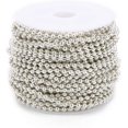 thumbnail image 1 of 10 Yards Beaded Pull Chain Extension Steel Ball Spool Extension DIY Jewelry Making Accessories Connector,Courful2.4mm, 1 of 1