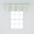 thumbnail image 2 of Ambesonne Floral Window Valance, Spring Blossoms Soft Tones, 54" X 18", Turquoise Grey Yellow, 2 of 3