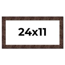 24x11 Frame Brown Burl Real Wood Picture Frame Width 1.625 Inches | Interior Frame Depth 0.5 Inches
