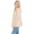 thumbnail image 2 of Pastel by Vivienne Women's Long Sleeve Jersey Cardigan Oatmeal Medium, 2 of 3