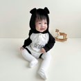 thumbnail image 4 of Godderr Newborn Baby Hoodie Jumpsuit Coat Autumn Infant Rompers Toddler Clothing Romper, 4 of 6