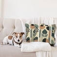 thumbnail image 4 of Ambesonne Monstera Throw Pillow Cover 2 Pack, Mid Century Boho Abstract, 16", Pale Reseda Green and Camel, 4 of 7