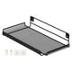 thumbnail image 5 of Estante de pared para enrutador, estante de almacenamiento, estante colgante resistente, soporte de montaje en pared de soporte moderno, diseño hueco Negro, 5 of 8