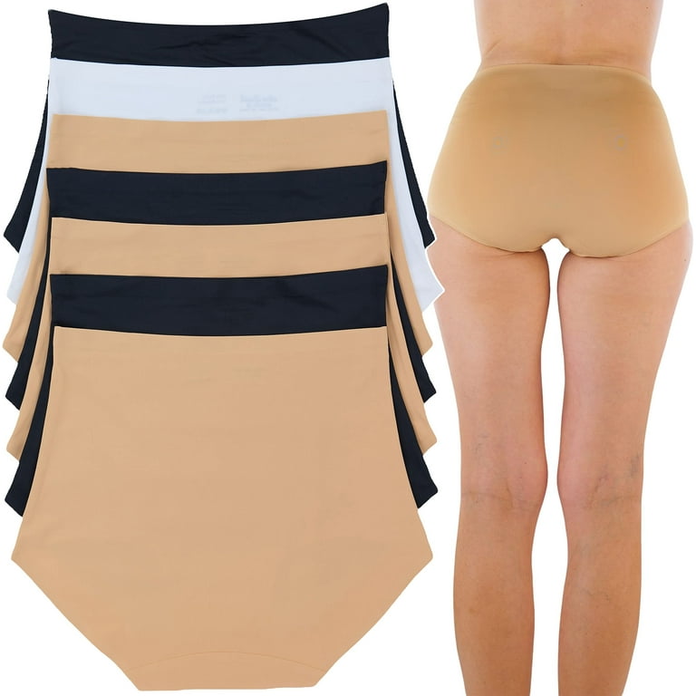 ToBeInStyle Women s 6 Pack Laser Cut Tummy Control Panties Must