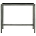 thumbnail image 2 of vidaXL Ensemble de Bar de Jardin 7 Pcs avec Coussins en Rotin Gris, 2 of 5