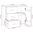 thumbnail image 4 of vidaXL Sideboard HAMAR Dark Grey 90x40x80 cm Solid Pinewood, 4 of 5