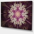 thumbnail image 2 of White Purple Rounded Fractal Flower - Floral Canvas Art Print, 2 of 3