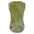 thumbnail image 5 of Bovemsi Women's Short Sleeved T Shirt Print Vest 2025 Loose Casual V Neck Shirt Flowing Sleeveless Summer Top, Green Women's Summer Tank Tops, S, 5 of 5