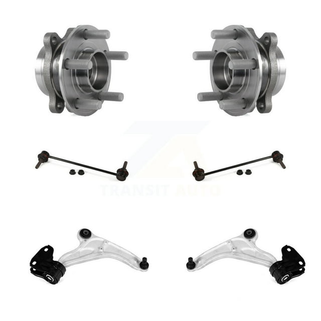 Transit Auto Ensemble de Roulement de Moyeu avant Bras de Commande Inférieur avec Barre de Stabilisation à Rotule Kit de Liaison pour Voiture Ford Edge Lincoln Nautilus MKX - Côté Gauche Droit (Conducteur Passager) K7T-109988