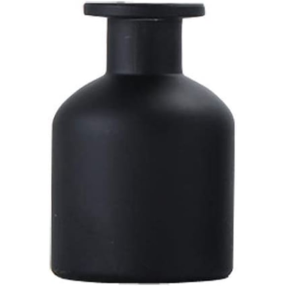 SYBL Black Cylindrical Glass Reed Diffuser Bottle Aroma Diffuser Vase Fragrance Accessories Use for DIY Replacement Sets Craft Projects Wedding Party (150ml/5oz)