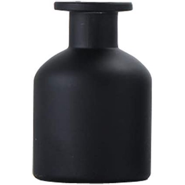 SYBL Black Cylindrical Glass Reed Diffuser Bottle Aroma Diffuser Vase Fragrance Accessories Use for DIY Replacement Sets Craft Projects Wedding Party (150ml/5oz)