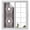 Gray, variant on Red Gray Privacy Window Film, Decorative Frosted Glass Window Film, Southwest Retro Ethnic AztecTexture Bohemian Reusable Peel and Stick Static Cling for Home Bathroom Office Glass Door 23.6"x59"