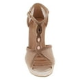 thumbnail image 4 of Bella Marie Womens Ridge Metallic Dress Sandals Pumps, 4 of 4