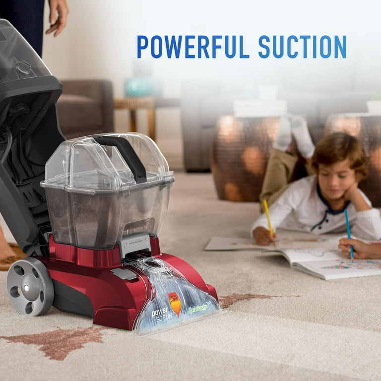 Hoover Power Scrub Deluxe Carpet Cleaner Machine with Free & Clean Carpet  Cleaning Solution (50oz), FH50150, AH30952