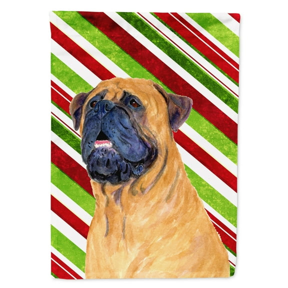 Carolines Treasures SS4589-FLAG-PARENT Mastiff Candy Cane Holiday Christmas Flag  multicolor