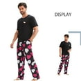 thumbnail image 6 of This Valentine's Day men's and women's pajama set features a heart-shaped pattern and is both comfortable and casual., 6 of 9