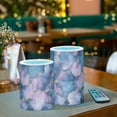 thumbnail image 3 of Yayeee Flameless Candles with Remote Flickering Battery Operated Multi Color Changing, Watercolor Pink Marble Pattern, 3 of 7
