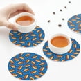 thumbnail image 6 of Bingfone Vintage Hot Dog 1 Leather Drinks Coasters with Set of 6,Suitable for Home Kitchen,Coffee Cup Coasters Home Gift, 6 of 7