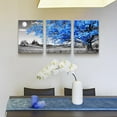 thumbnail image 3 of Modern Wall Art For Living Room Canvas Wall Decor For Office Black And White Blue Tree Wall Painting Scenery Wall Pictures Artwork For Bedroom Room Home Decor Prints Art 12" X 16" 3 Piece, 3 of 6
