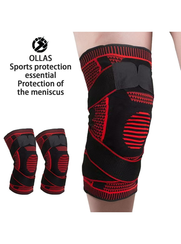 Momihoom Knee Braces with Patella Gel Pad & Side Stabilizers for Knee Pain, Medical Grade Knee Compression Sleeve for for Men Women, Any Sports, Pain Relief