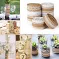 thumbnail image 5 of Cinta de yute con encaje de 6 x 2 m, cinta de arpillera natural vintage, cinta de arpillera natural con encaje blanco, decoración de boda de bricolaje, envoltura de regalos, manualidades de decoraci, 5 of 5
