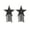 Black, variant on 1 Pair Women's Reusable Breast Pasties,Breast Bra with Pentagrams Tassels Adhesive Silicone Nipple Covers Stickers